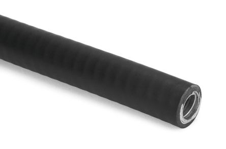 HellermannTyton Flexible Conduit, 16mm Nominal Diameter, Galvanised Steel, Black