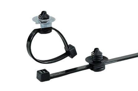 HellermannTyton Cable Tie, 150mm x 3.5 mm, Black Nylon, Pk-500units