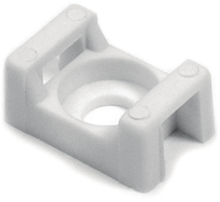 HellermannTyton White Cable Tie Mount 15.5 mm x 21.8mm, 7.9mm Max. Cable Tie Width