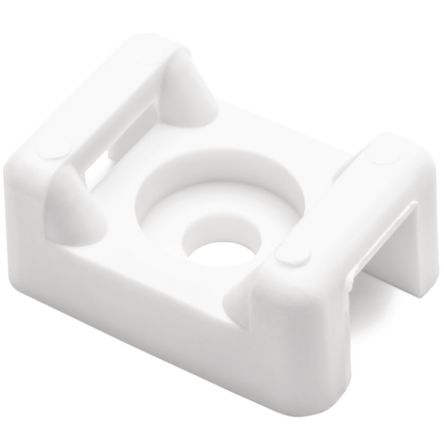 HellermannTyton White Cable Tie Mount 15.8 mm x 21.8mm, 7.9mm Max. Cable Tie Width