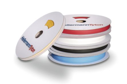 HellermannTyton TCGT Heat Shrink Cable Marker, White, Pre-printed ""Continuous Tube"", 6 → 18mm Cable, for