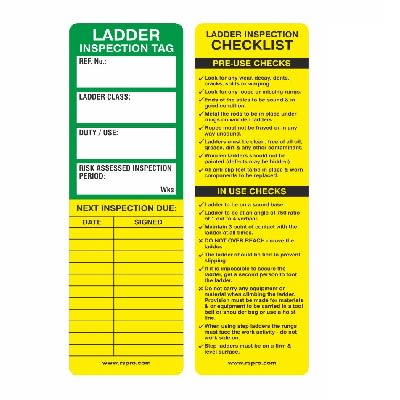 RS PRO 10Each x 'Ladder Inspection Tag' Lockout Tag