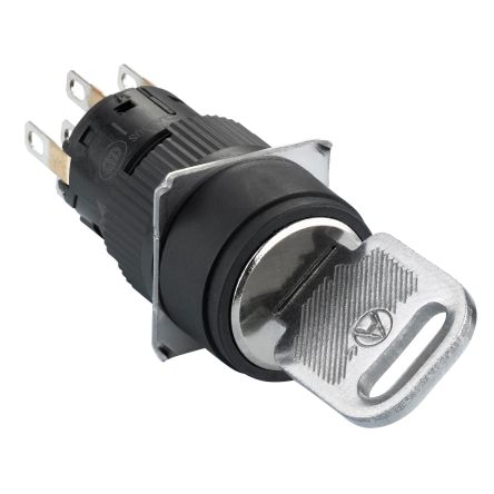 Schneider Electric Key Switch Selector Switch - (2 C/O) 16mm Cutout Diameter 3 Positions