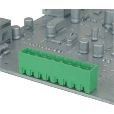 Amphenol Industrial, 5mm Pitch, OQ0354500000G, 3 Way,, Pluggable Terminal Block, Plug, Through Hole, Solder Pin