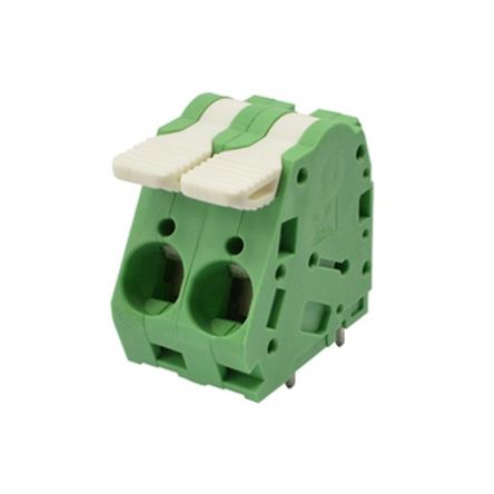 Amphenol Industrial NZ03005B0000G Series PCB Terminal Block, 3-Contact, 10mm Pitch, Panel Mount, 1-Row, Through Hole