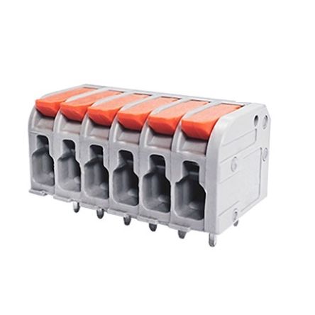 Amphenol Industrial QT04ADP83H0000G Series PCB Terminal Block, 4-Contact, 5mm Pitch, PCB Mount, 1-Row, Solder Pin