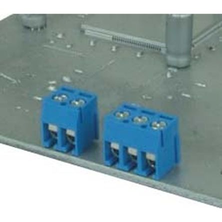 Amphenol Industrial TE0201820000G Series PCB Terminal Block, 2-Contact, 3.5mm Pitch, PCB Mount, 1-Row, Through Hole