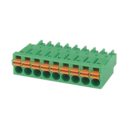 Amphenol Industrial KD0310500000G Series PCB Terminal Block, 3-Contact, 3.5mm Pitch, PCB Mount, 1-Row, Through Hole