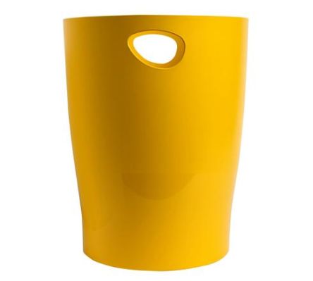 Exacompta 15L Yellow PP Waste Paper Bin