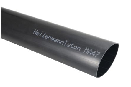 HellermannTyton Adhesive Lined Halogen Free Heat Shrink Tubing, Black 75mm Sleeve Dia. x 1m Length 4:1 Ratio, MA47