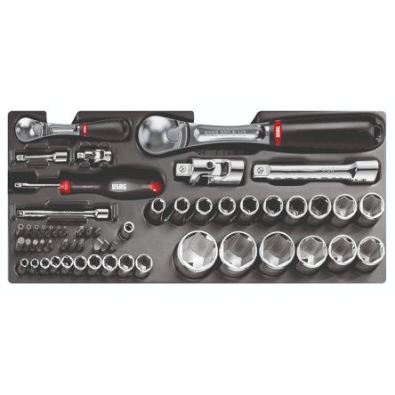 Usag 56 Piece Automotive Tool Kit Tool Kit with Tray