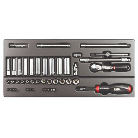 Usag 44 Piece Automotive Tool Kit Tool Kit with Tray