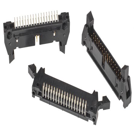 3M 3000 Series Right Angle Through Hole PCB Header, 64 Contact(s), 2.54mm Pitch, 2 Row(s), Shrouded