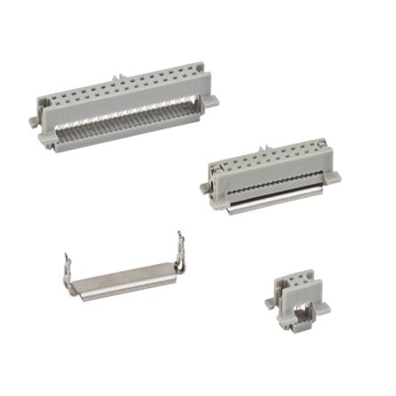 3M 451 Series Straight Wire Mount PCB Header, 50 Contact(s), 1.27mm Pitch, 2 Row(s), Shrouded