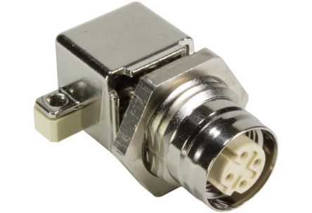 HARTING Circular Connectors, 4 Contacts, Plug-In, M12 Connector, Socket, Female, IP20, Circular Connectors M12 Series