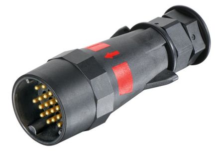 HARTING Circular Connectors, 18 Contacts, Plug-In, Plug, Male, IP69, UIC Series