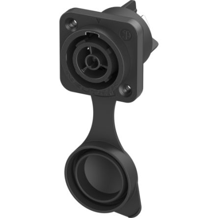 Neutrik Europe Mains Plug & Socket, 16A Black, Cable Mount Polyamide Socket, 250 V