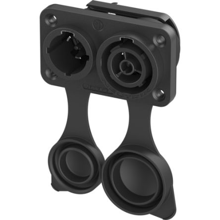 Neutrik Europe Mains Plug & Socket, 16A Black, Cable Mount Polyamide Plug-In, 250 V