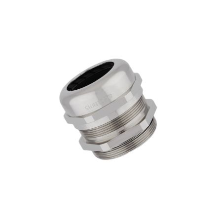 Lapp SKINTOP MS-M Series Silver Nickel Plated Brass Cable Gland, M25 Thread, 9mm min., 17mm max., IP68, IP69