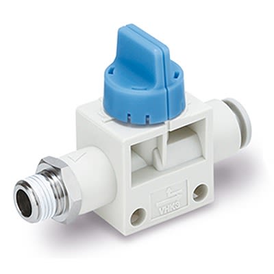 SMC Finger Valve Air Operated Pneumatic Manual Control Valve VHK Series, Rc 1/4, 1/4mm, VHK3A-02S-06F
