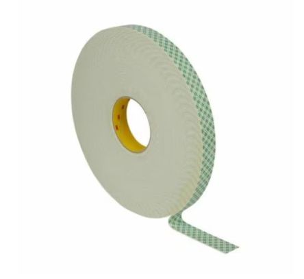 3M 1152703 White Double Sided Tape, 0.08mm Thick, Urethane Backing, 38mm x 3