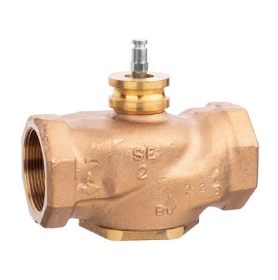 Schneider Electric Bronze Globe Valve VG210R-50B, 2 in Rp Female 399.9 kPa