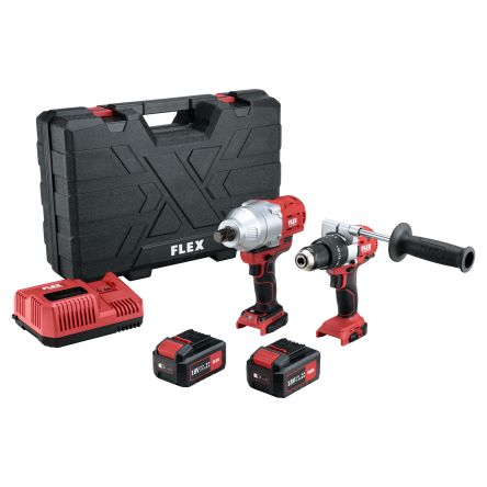 FLEX FEMA 516228 - Cordless 18V Impact Driver with 2 x 5Ah Batteries Includes Charger Cordless