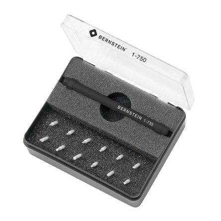 Bernstein Cross, Hex, Slotted Bit Holder Screwdriver, 13-Piece, ESD-Safe