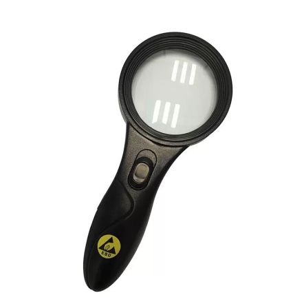 Bernstein Illuminated Handheld Magnifier, 5X x Magnification, 62mm Diameter