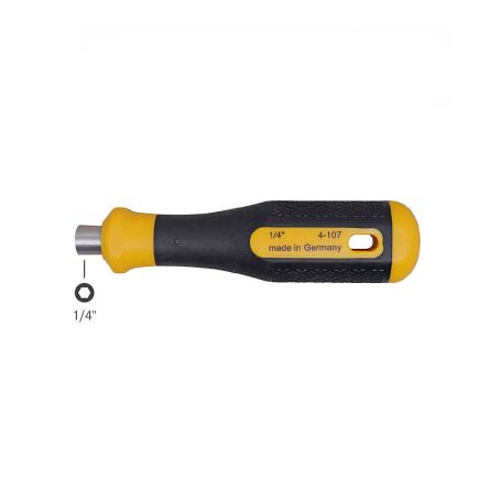 Bernstein Hexagon Socket Screwdriver Handle, 1/4 in Tip, 120 mm Overall