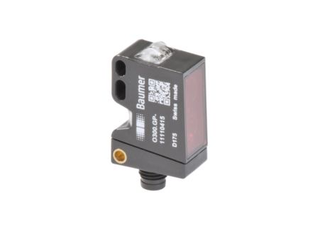 Baumer Intensity Difference Photoelectric Sensor, Rectangular Sensor, 10 → 250 mm Detection Range