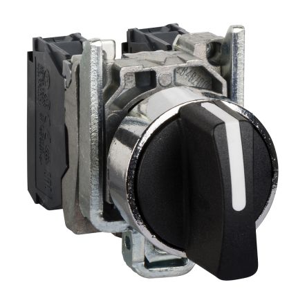 Schneider Electric XBAD Series Selector Switch Head, Black Handle