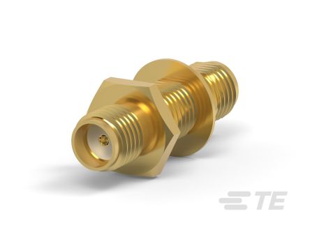 TE Connectivity Straight Coaxial Adapter SMA Socket to SMA Socket