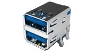TE Connectivity Straight, Socket- Dual Port 3.0 USB Connector