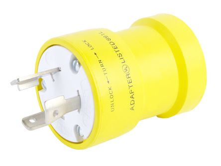Molex US Mains Plug, 60A Yellow, Free Hanging Plug In, 125 V