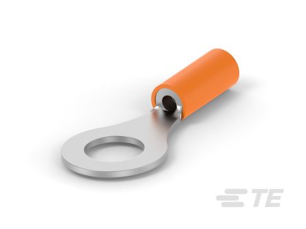 TE Connectivity, PIDG Insulated Ring Terminal, M6 Stud Size, Orange