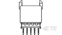 TE Connectivity, 10677 2mm Pitch Hard Metric Backplane Connector, Male, Vertical, 25 Column, 5 Row, 125 Way