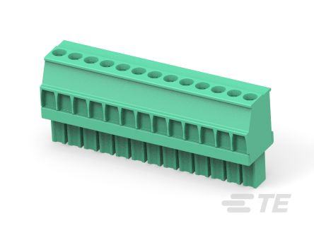 TE Connectivity, 3.5mm Pitch, Buchanan, 13 Way, Vertical, Pluggable Terminal Block, Plug, Push In Spring Termination,