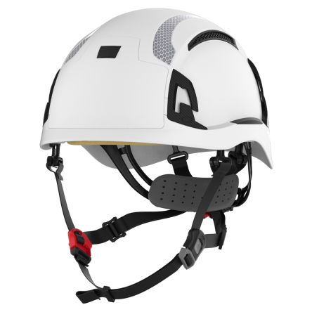 JSP EVO ALTA White Hard Hats with Chin Strap,, Ventilated