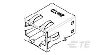 TE Connectivity 1888 Series Female RJ45 Connector, Panel Mount, CAT 5 Right Angle 1 Port 1 -Way