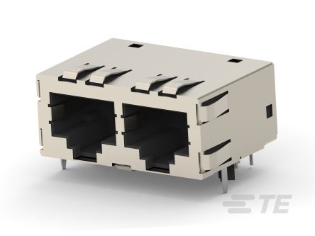 TE Connectivity Ethernet Connector, Board Mount, Cat5 1 x 4 -Way