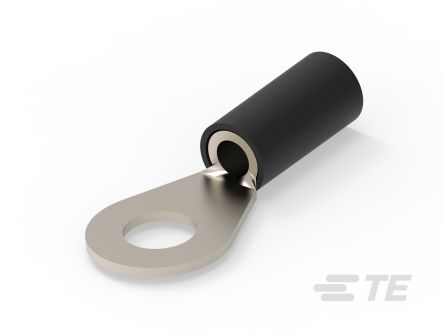 TE Connectivity, StratoTherm Insulated Ring Terminal, M6 Stud Size, Black