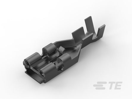 TE Connectivity 2-1377 Black Insulated Receptacle Spade Connector, Quick Disconnect Receptacle