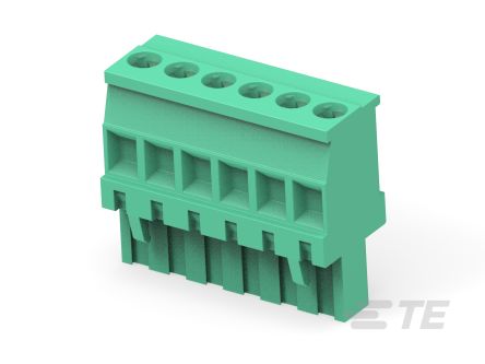 TE Connectivity, 5mm Pitch, Buchanan, 6 Way, Vertical, Pluggable Terminal Block, Header, Board Mount, Pluggable