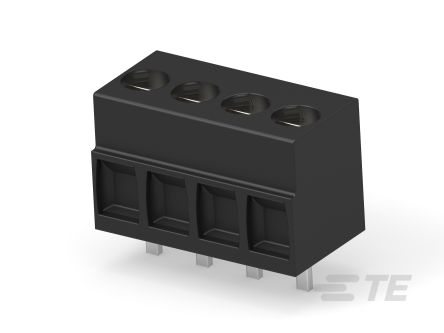 TE Connectivity Buchanan Series PCB Terminal Block, 4-Contact, 3.5mm Pitch, Board Mount, 1-Row, Solder Termination