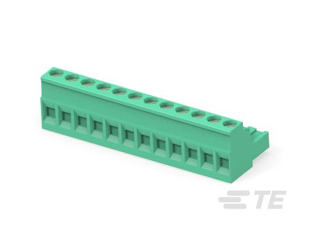 TE Connectivity Buchanan Series PCB Terminal Block, 12-Contact, 5mm Pitch, Board Mount, 1-Row