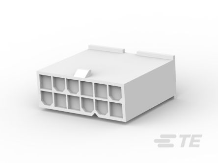 TE Connectivity VAL-U-LOK Series Straight Cable Mount Housing, 12 Contact(s), 4.2mm Pitch, 2 Row(s), Shrouded