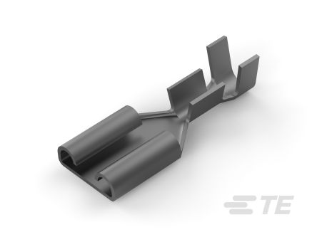 TE Connectivity FASTON 250 Silver Uninsulated Receptacle Spade Connector, Quick Disconnect Receptacle, 6.35 x 0.51mm