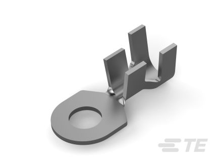 TE Connectivity, 42899-2 Uninsulated Ring Terminal, M6 Stud Size, Dark Grey