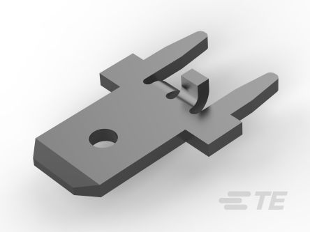 TE Connectivity FASTON 187 Grey Uninsulated Spade Connector, Tab, 4.75mm Tab Size